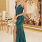 Nox Anabel R1207 Long Iridescent Floral Lace Sequin Prom Dress Slit Backless Corset Gown  Sizes: 00-16  Colors: Black, Emerald, Light Purple, Turquoise