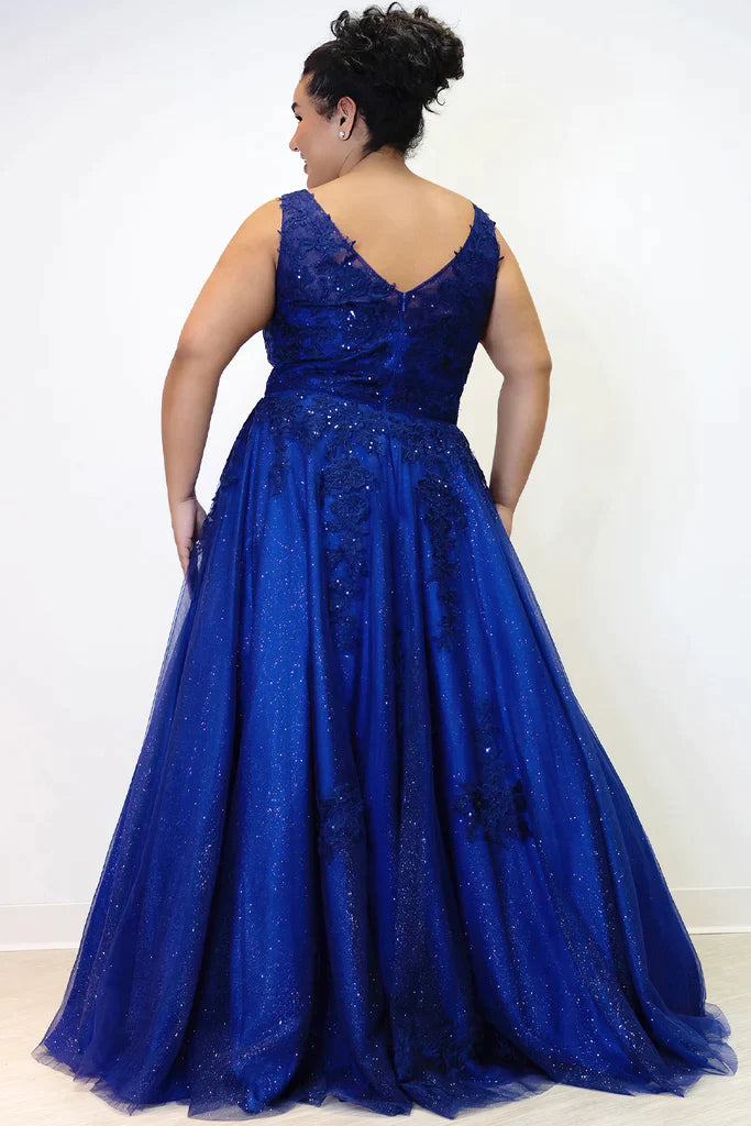 Sydney's Closet SC7358 Size 30 Wine All Things Lace Prom Dress Ballgown glitter sparkle