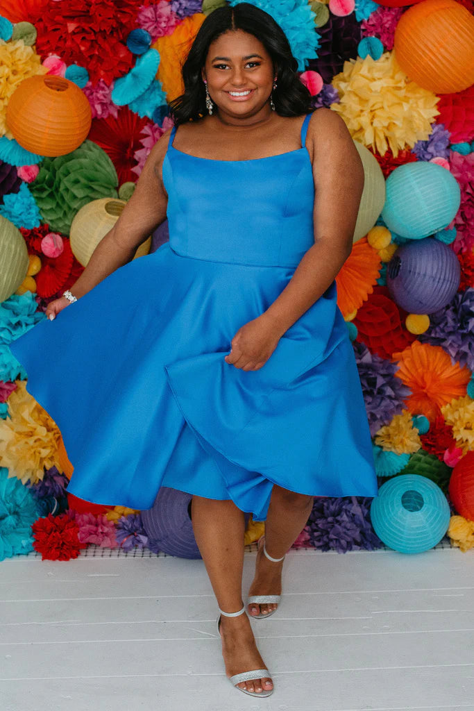Sydneys Closet SC8115 Size 16 Fuchsia Plus Size Satin A Line Formal Cocktail Dress Homecoming Pockets Sydneys Closet SC8115 Size 16 Fuchsia Plus Size Satin A Line Formal Cocktail Dress Homecoming Pockets