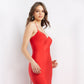 Jovani JVN07643 Prom, Pageant and Formal Evening Dress  Floor length form fitting jersey prom dress features a spaghetti strap bodice with a sweetheart neckline and lace up back. JVN 07643