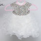 Sugar Kayne C201 Girls Ruffle Cupcake Pageant Dress Crystal Bodice Cap Sleeve Gown   Sizes: 0M, 6M, 12M, 18M, 24M, 2T, 3T, 4T, 5T, 6T  Colors: Turquoise, White, Bubblegum