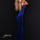 Johnathan Kayne 2430 Velvet Evening Dress V Neckline Backless Prom Pageant Gown