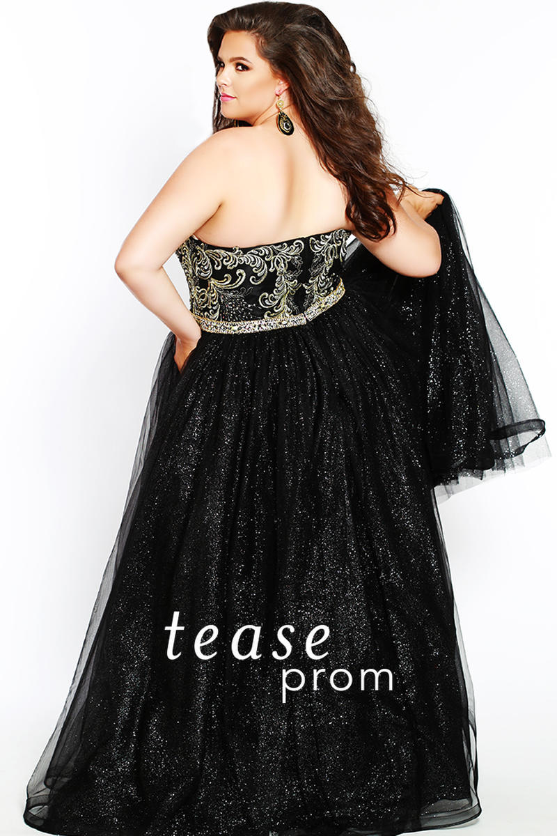 Tease Prom 1801 Size 24 Long Glitter Ball Gown Prom Dress Plus Size Formal
