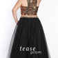 Tease Prom by Sydney's Closet TE1833 Gold/Black size 14 in stock two piece prom dress ballgown