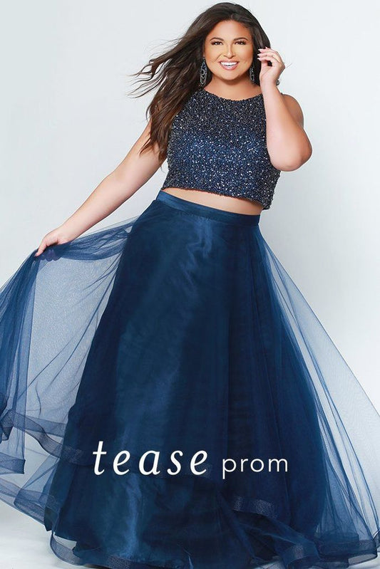 Tease Prom TE1951 Navy Size 24 Prom Dress Pageant Gown