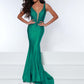 Johnathan Kayne 2305 Evening Pageant Prom Dress V Neckline Embellished Mermaid Train