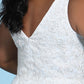 Sydney's Closet SC 5249 Fiona  Get the best of both your bridal world’s with this dress duo of classic embroidered lace, and dreamy chiffon. Catch every glint of light on the sequin detail along the bra-friendly straps into the v-neckline with mesh insert. Fit your figure with a natural waistline and center back zipper, and save the best for last with an elegant 53-inch train from the waist.  SC5249