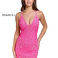 Primavera Couture 3823 Short 2022 Homecoming Dress Fitted Sequin Cocktail Dress  Available Color- Neon Pink  Available Size- 8