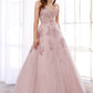 Andrea & Leo SOPHIA A0892 is an A Line Shimmering tulle Ballgown. This long Formal Dress Features a sheer bodice with boning and Floral Lace appliques cascading from the bodice into the skirt of this Dress. V Neckline. Great for Prom, Dances, weddings and almost any formal event!  Available Sizes: 2-16  Available Colors: Sage