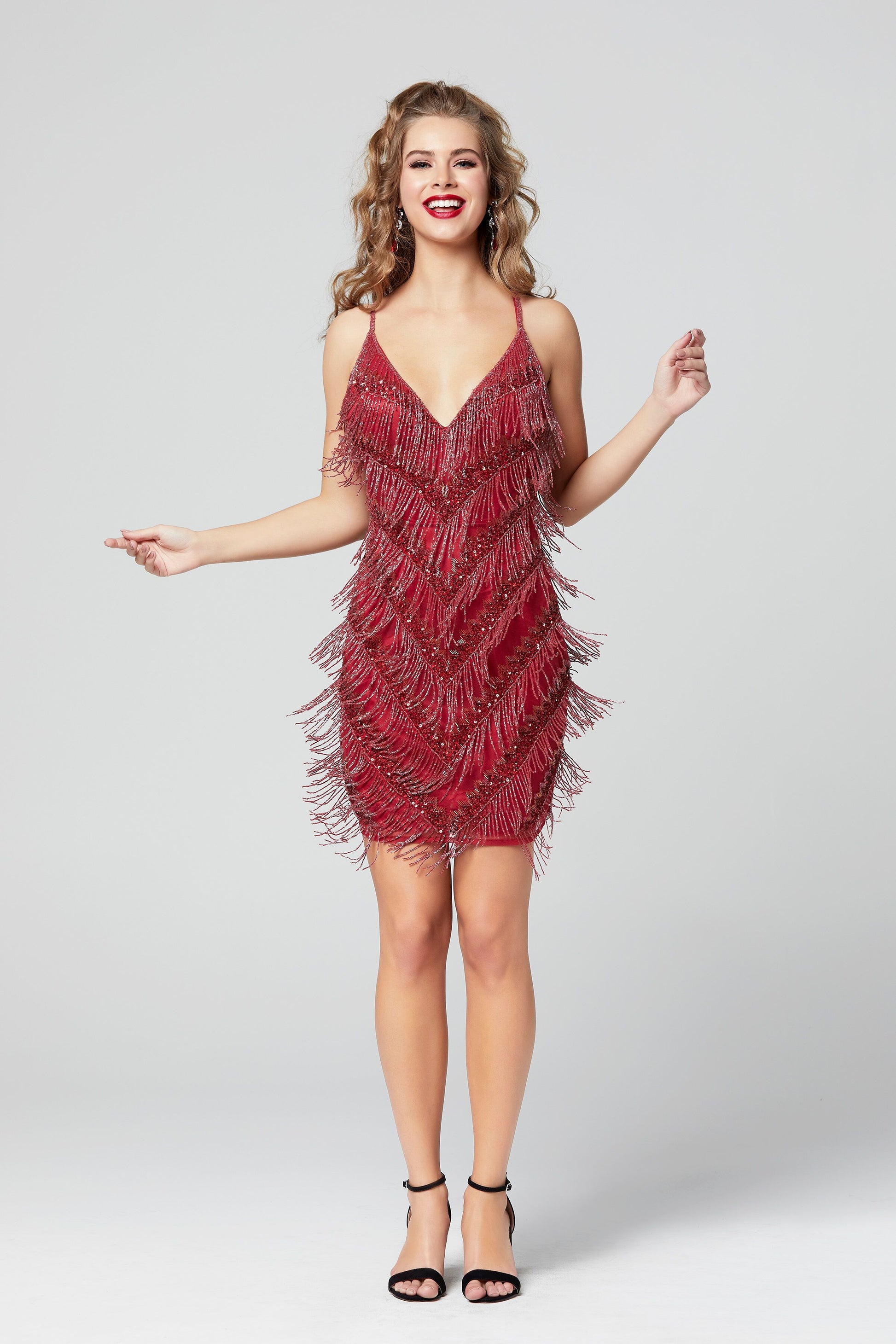 Primavera Couture 3131 Size 12 Raspberry Cocktail Dress Fringe short homecoming Dress Cocktail Formal Dress Primavera Couture 3131 Size 12 Raspberry Cocktail Dress Fringe short homecoming Dress Cocktail Formal Dress