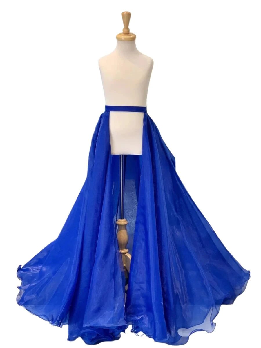 Ashley Lauren Kids 8067&nbsp;Pair this girls organza overskirt with wire hem with your favorite ASHLEYlauren Kids jumpsuit, romper or cocktail dress.&nbsp;Ashley Lauren Kids 8067 Girls Organza Overskirt with Wire Hem Fun Fashion Pageant Wear