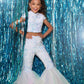 Sugar Kayne C164 Girls two Piece Fun Fashion Jumpsuit Pageant Bell Bottom Backless