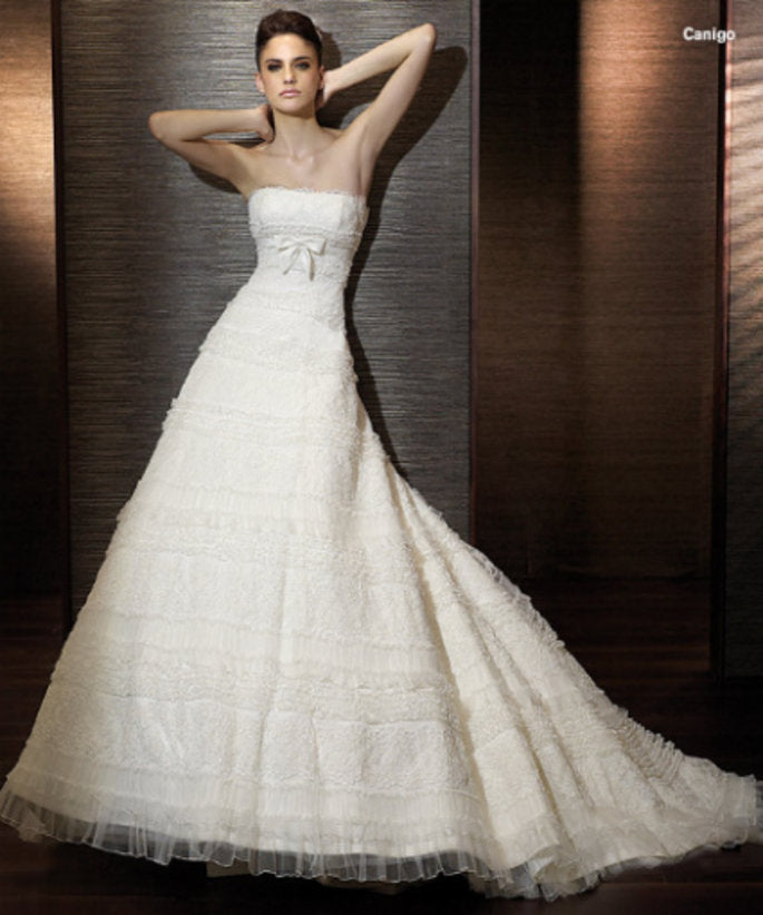 Pronovias San Patrick Canigo Bridal Gown Size 14 Off White Wedding Dress