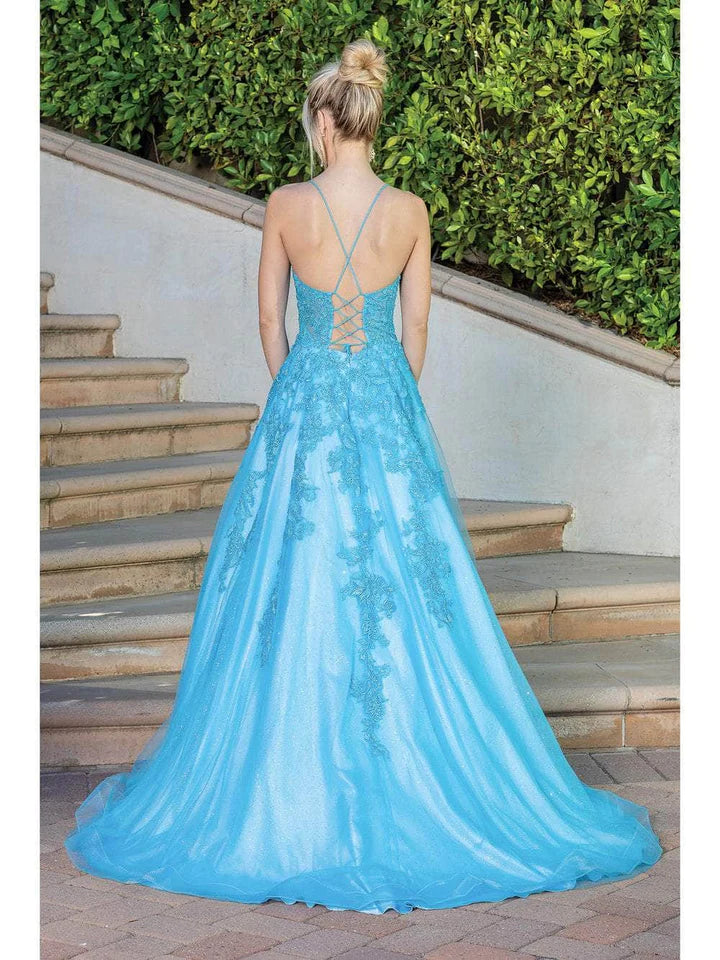 Blue ball shop gown prom dress