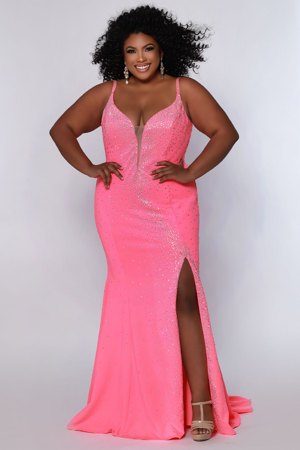 Sydneys Closet JK2218 Maverick Pageant Dress Plus Size Prom Dress