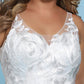 Sydney's Closet SC5243 V neckline A line wedding dress plus sized sequin tulle SC 5243 Celine