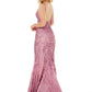 Ashley Lauren 11015 Shine bright in this spaghetti strap sequin evening gown. The bustier of this prom dress has an illusion V-Neckline and a deep V-Back. The skirt on this pageant gown is finished with horsehair.  Colors Rose, Purple, Royal  Sizes  0, 2, 4, 6, 8, 10, 12, 14, 16, 18, 20, 22, 24  V-Neckline Spaghetti Straps Low Back Sequin