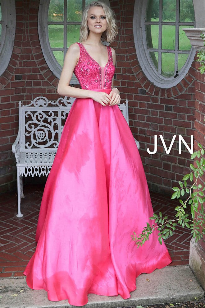 Jovani JVN67198 Sizes 6 Royal prom dress V neck A line evening gown Pockets