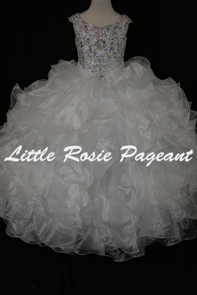 Little Rosie LR2175 Size 12 Purple Girls Glitz Pageant Dress Corset Ruffle Ballgown Skirt