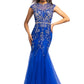 Johnathan Kayne 9039 Illusion Lace Evening Dress Cap Sleeve Mermaid Prom Dress