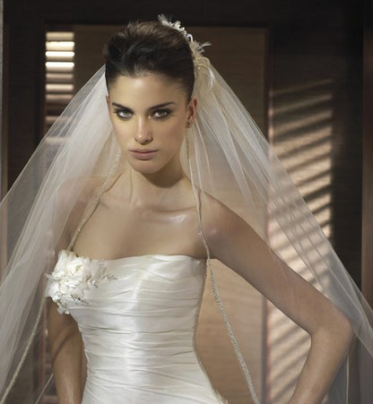 Pronovias Carey Size 16 Silk Wedding Dress Fit & Flare