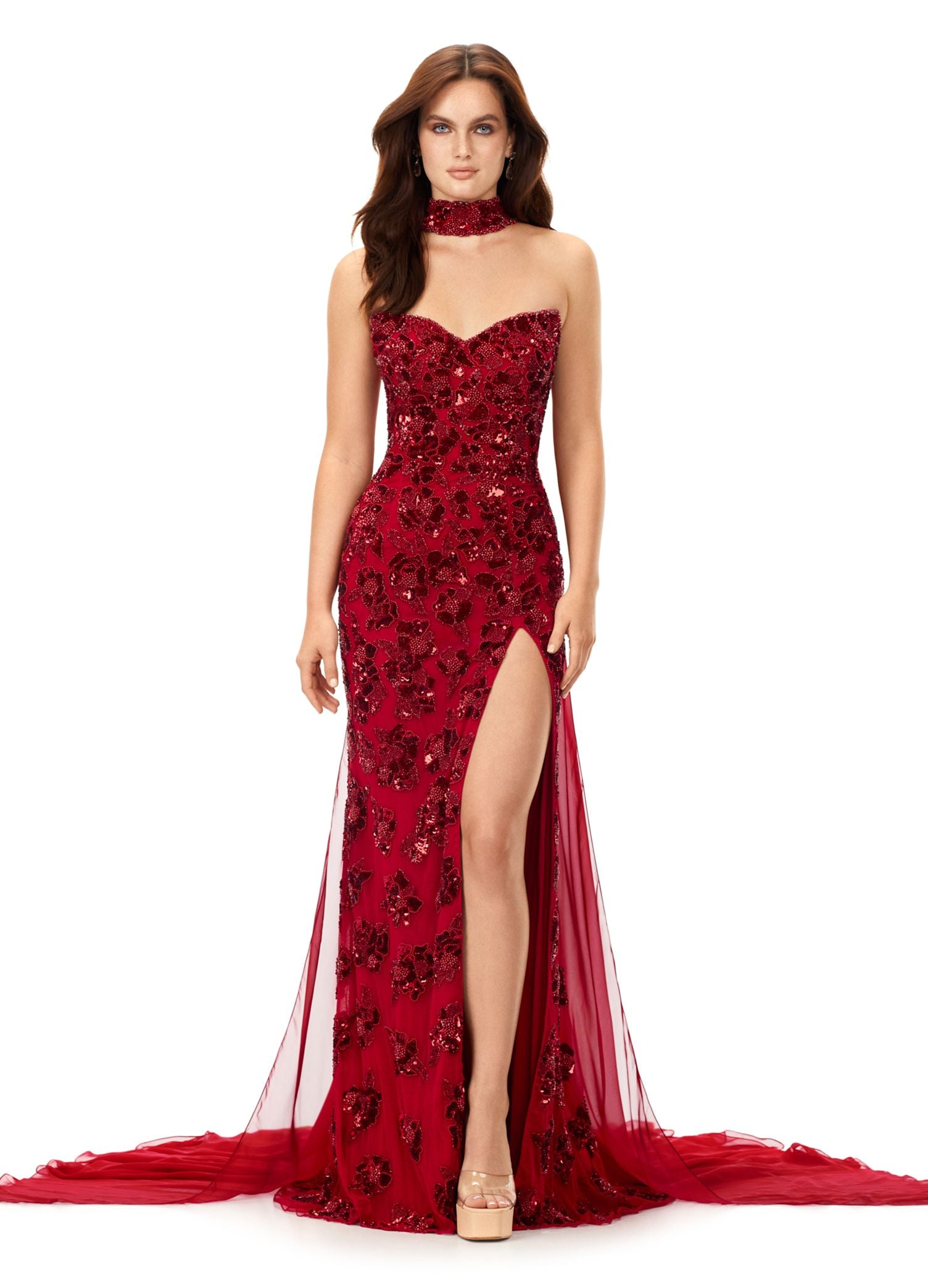 Ashley Lauren 11488 Long Prom Dress Fully Beaded Strapless Gown