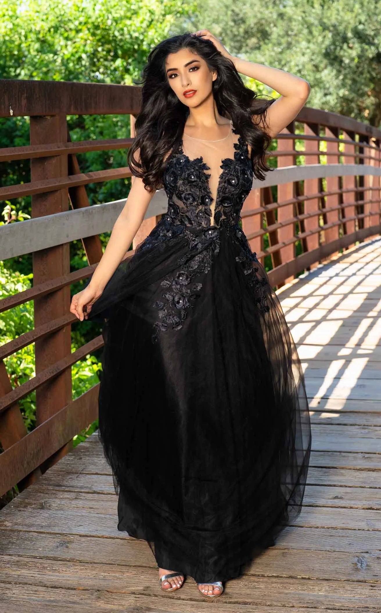 sheer black dress Pretty And Poised Maxi - A top button closure secures atop a cute keyhole detail at back Princess Polly Women's Decadent Strapless