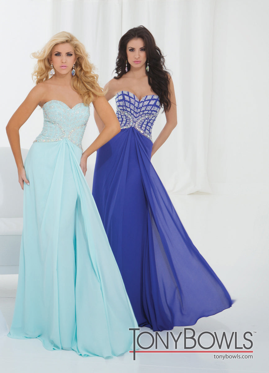 Tony Bowls 2013 Champagne One Shoulder Jersey Sequin Cut Out Sexy Prom Gown  113735 | Promgirl.net
