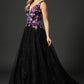 Nina Canacci 3184 Size 6 Long Ballgown Prom Pageant Gown Floral shimmer Formal Dress