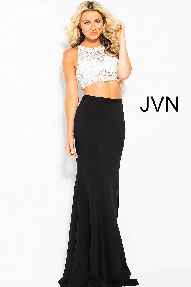 Jovani JVN48701 Size 0,6 Black/White Two piece prom dress