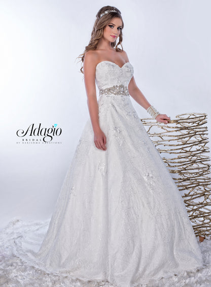 Adagio Bridal W9148 Ivory Size 18 Wedding Dress Bridal Gown