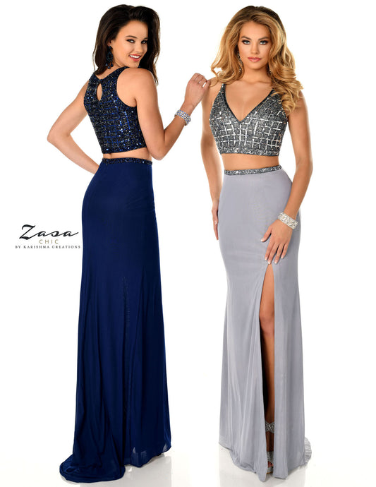 Zasa Chic by Karishma Creations Z2097 Midnight Size 10 Midnight Prom Dress Pageant Gown